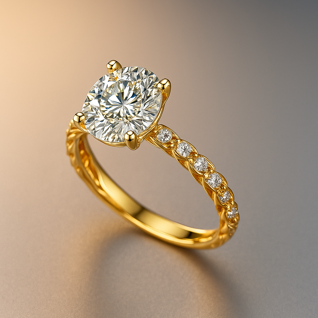 Round Cut Promise Ring