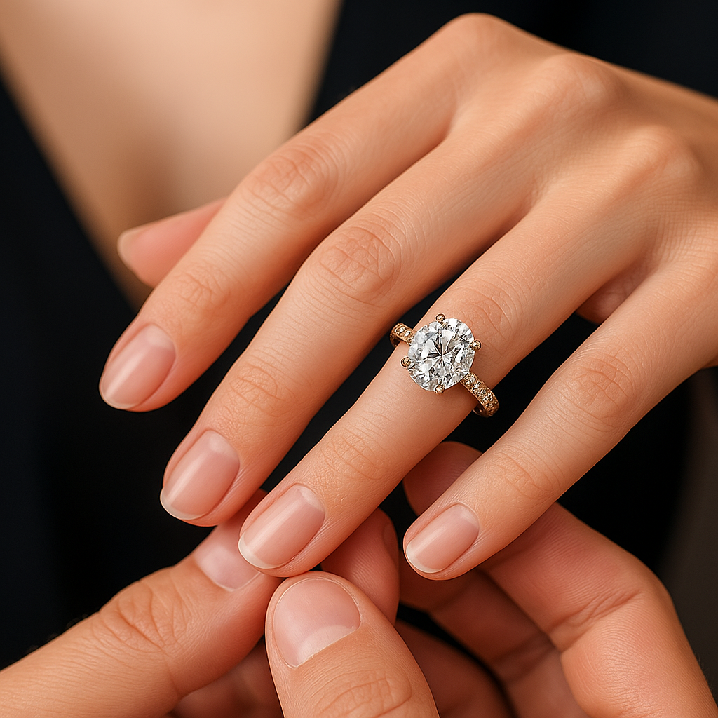 Round Cut Promise Ring