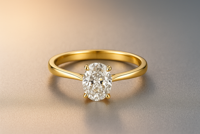 Luxury Oval Cut Promise Ring