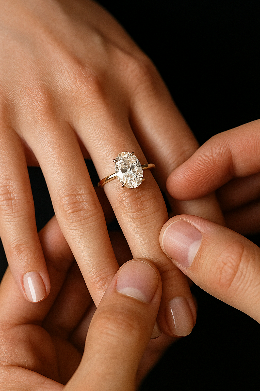 Luxury Oval Cut Promise Ring