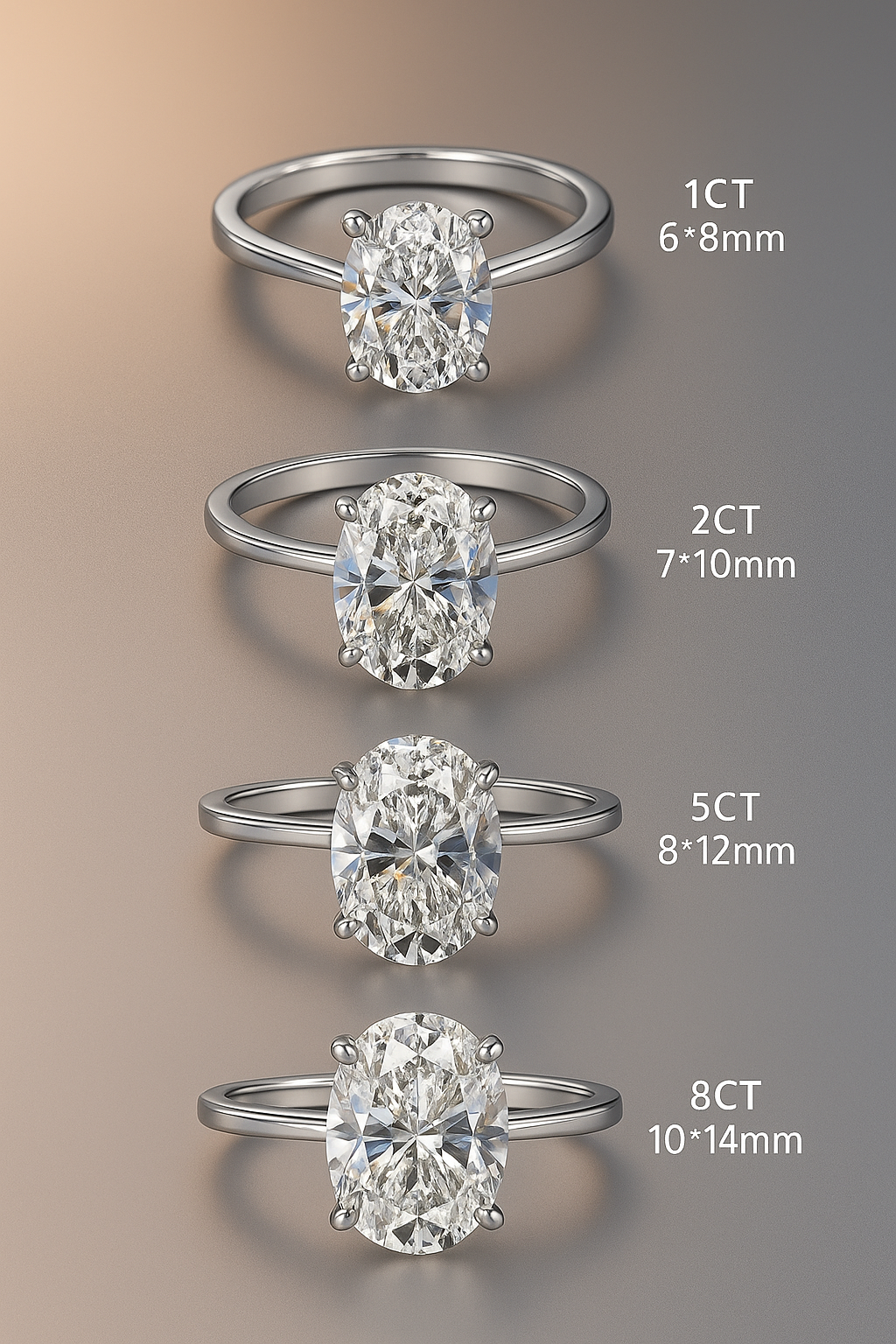 Luxury Oval Cut Promise Ring