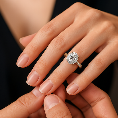 Round Cut Promise Ring