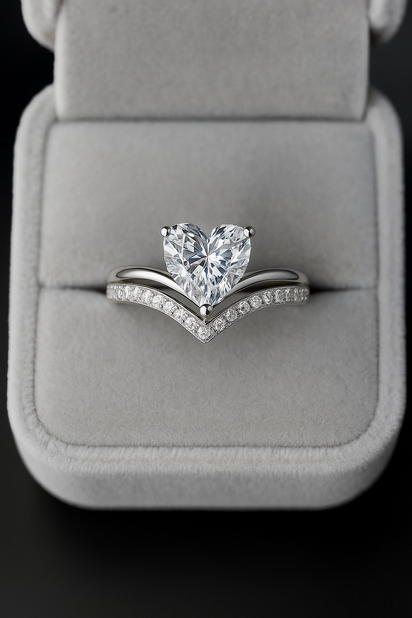 Timeless Heart Cut Promise Ring
