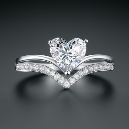 Timeless Heart Cut Promise Ring