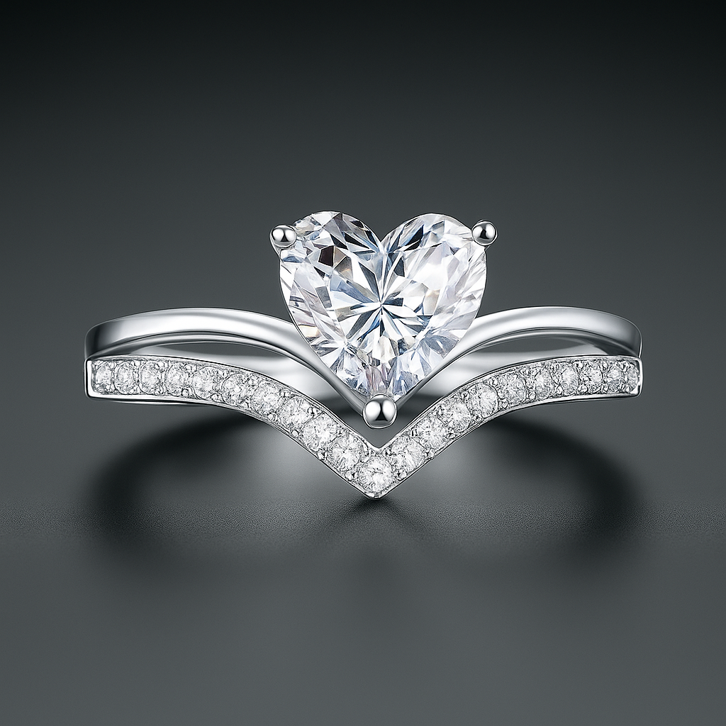 Timeless Heart Cut Promise Ring